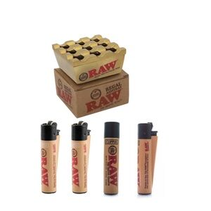 RAW VANASH WINDPROOF ASHTRAY +4 RAW clipper refillable light-ers
